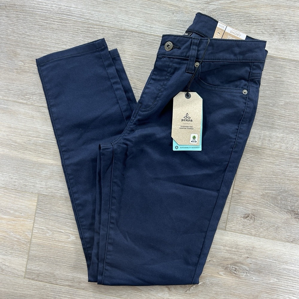 NEW PrAna 2 Short Kayla High Rise Jeans Womens 26x30 Indie Blue Denim‎